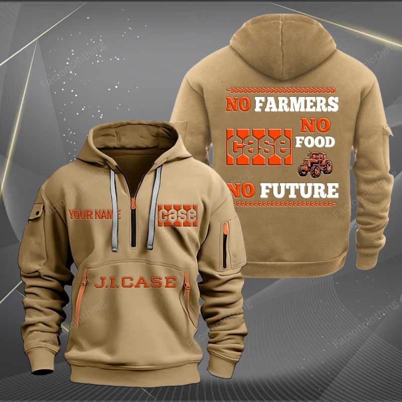 Sportswearmerch J.I. Case Car Personalized Half Zip Hoodie For Fan