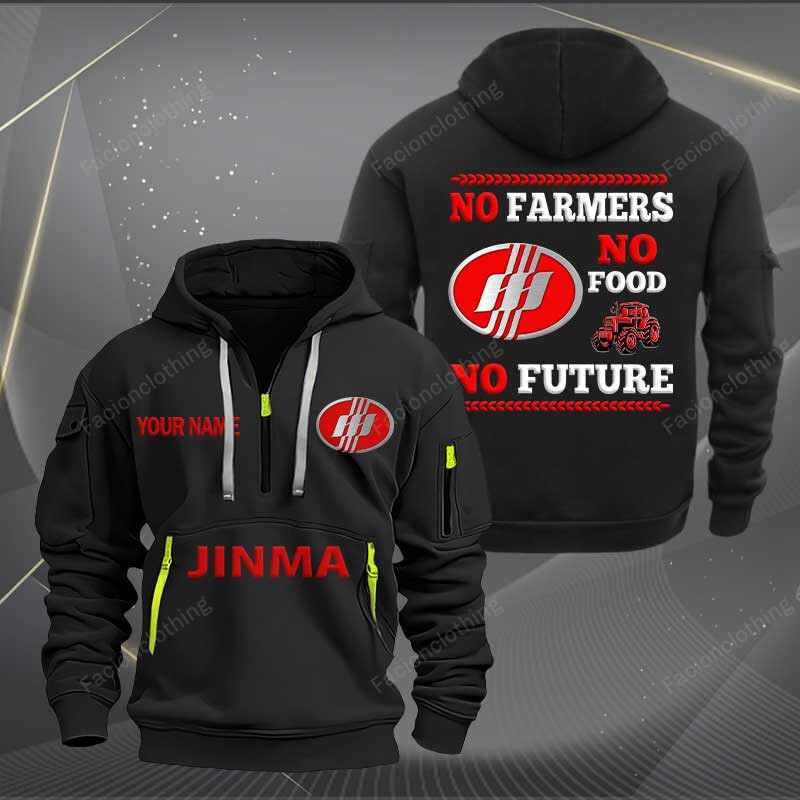 Sportswearmerch Jinma Tractor Personalized Half Zip Hoodie For Fan