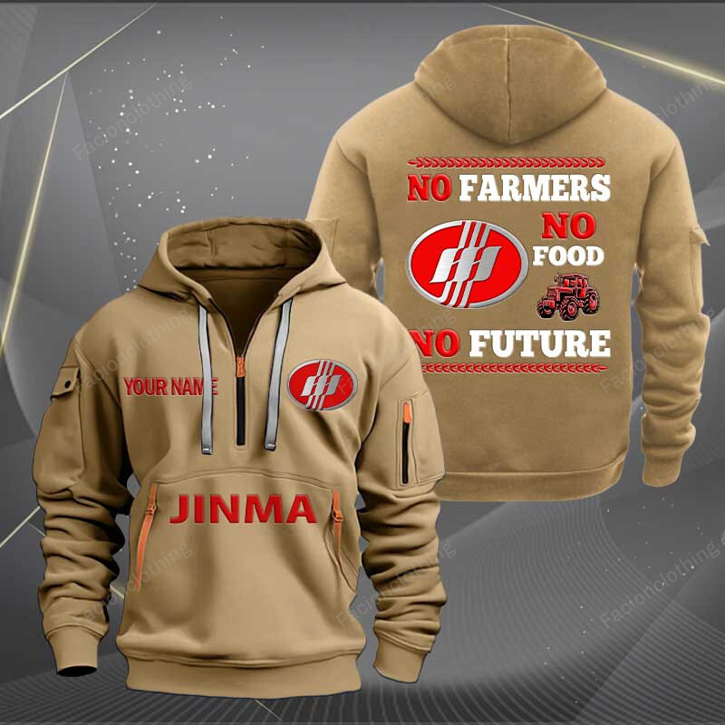 Sportswearmerch Jinma Tractor Personalized Half Zip Hoodie For Fan