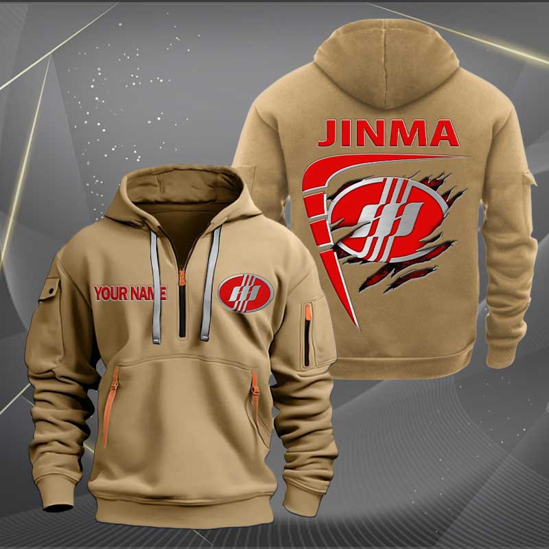 Sportswearmerch Jinma Tractor Personalized Half Zip Hoodie For Fan