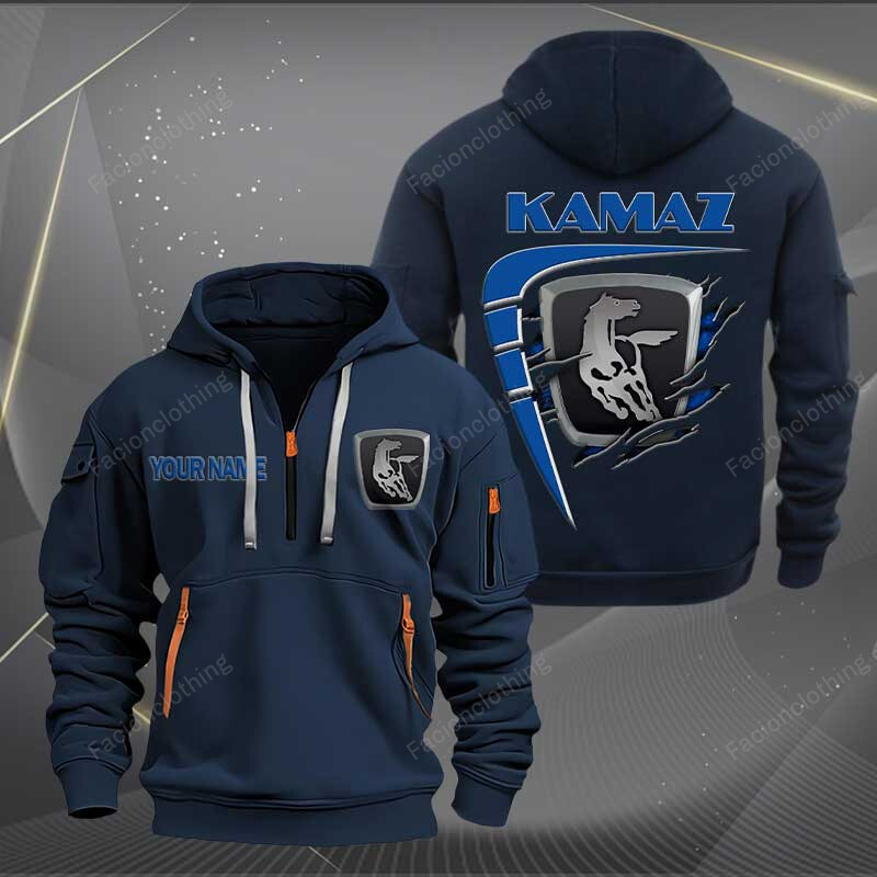 Sportswearmerch Kamaz Car Personalized Half Zip Hoodie For Fan