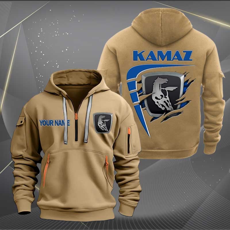 Sportswearmerch Kamaz Car Personalized Half Zip Hoodie For Fan
