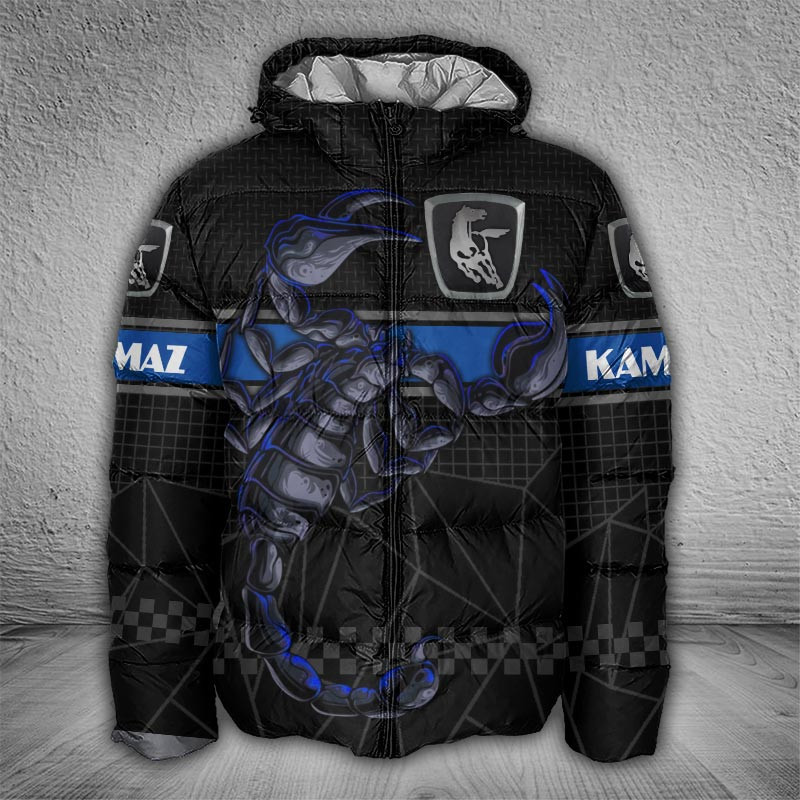 Sportswearmerch Kamaz Trucks Puffer Jacket For Fan