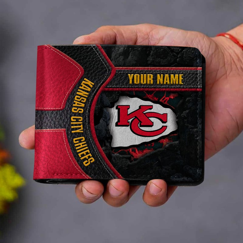 Sportswearmerch Kansas City Chiefs NFL Men Folded Wallet Gift For Fans