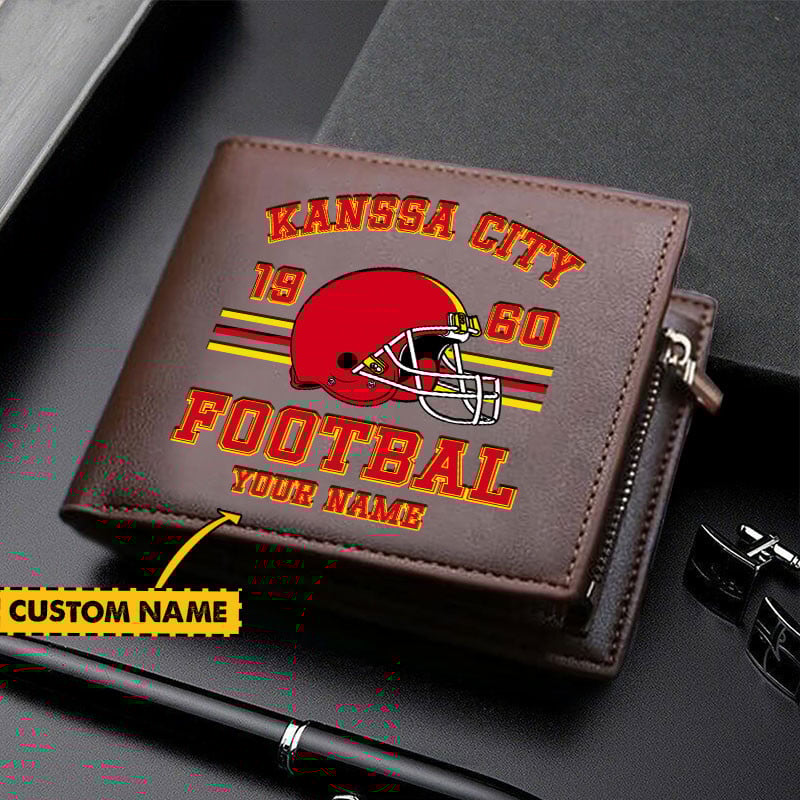 Sportswearmerch Kansas City Chiefs NFL Personalized Men Wallet For Fan