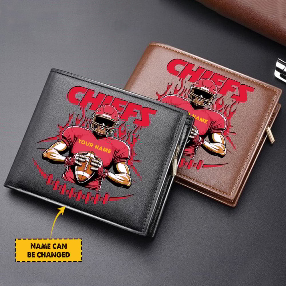 Sportswearmerch Kansas City Chiefs NFL Personalized Men Wallet For Fan