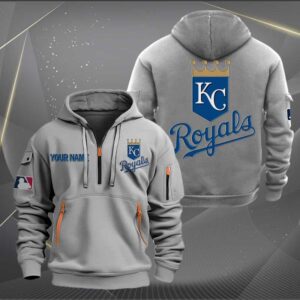 Sportswearmerch Kansas City Royals MLB Half Zip Hoodie For Fan
