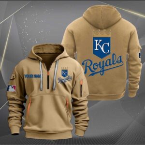 Sportswearmerch Kansas City Royals MLB Half Zip Hoodie For Fan