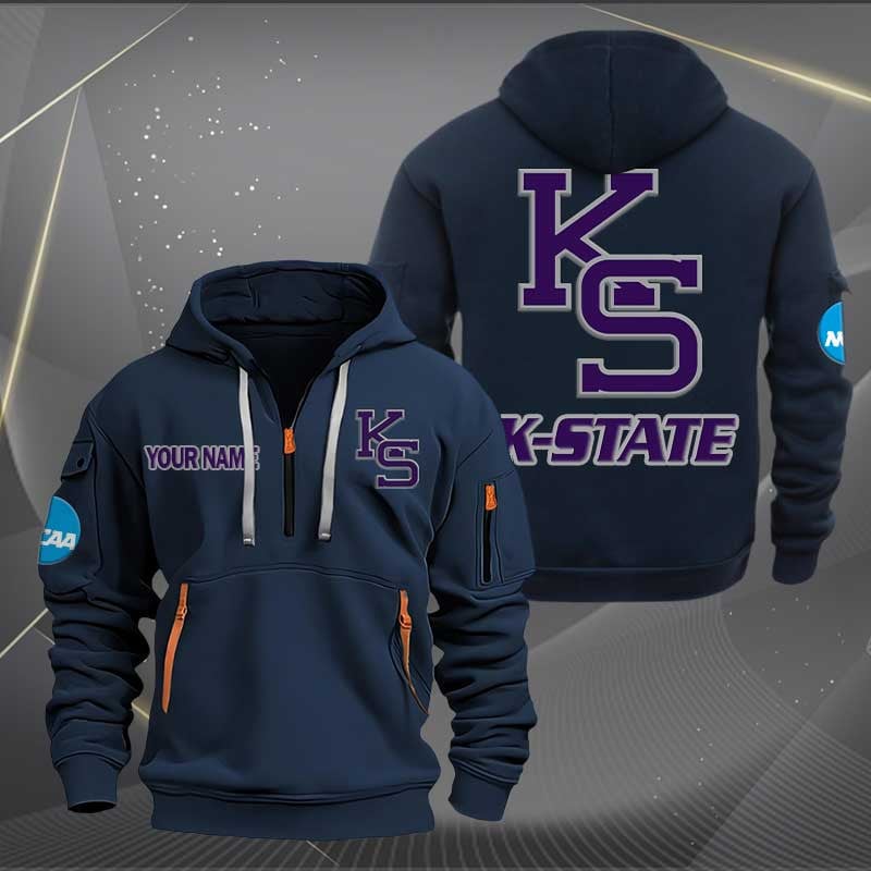 Sportswearmerch Kansas State Wildcats NCAA NCAA Half Zip Hoodie For Fan