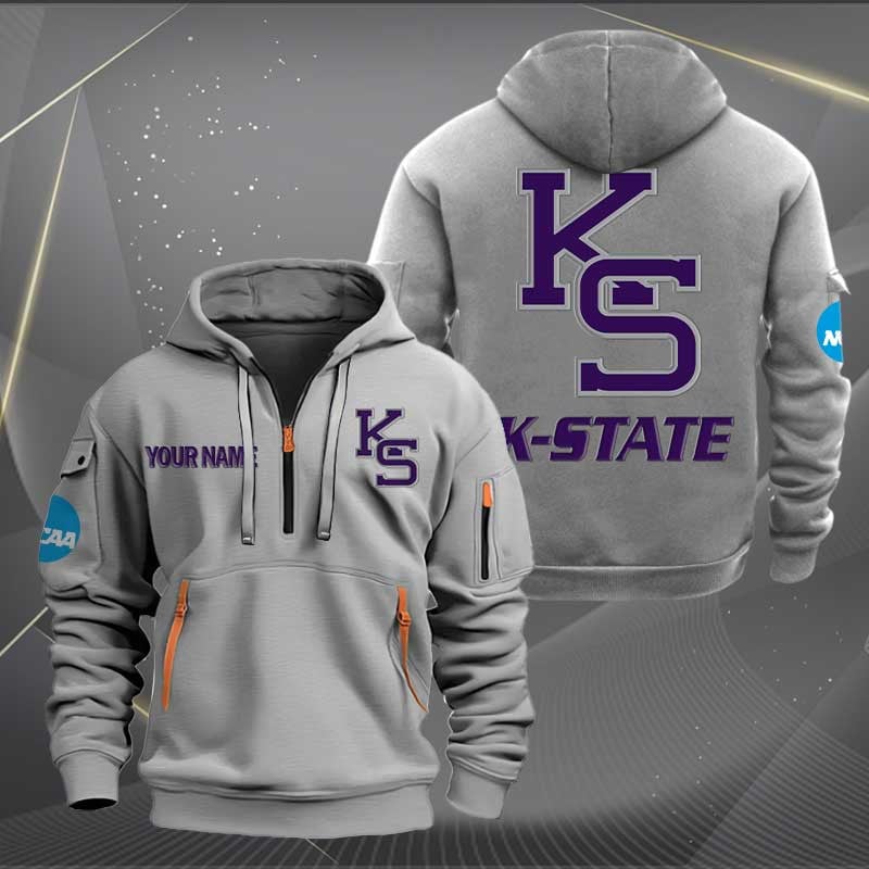 Sportswearmerch Kansas State Wildcats NCAA NCAA Half Zip Hoodie For Fan