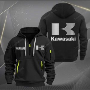 Sportswearmerch Kawasaki Motorcycle Half Zip Hoodie For Fan