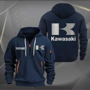 Sportswearmerch Kawasaki Motorcycle Half Zip Hoodie For Fan