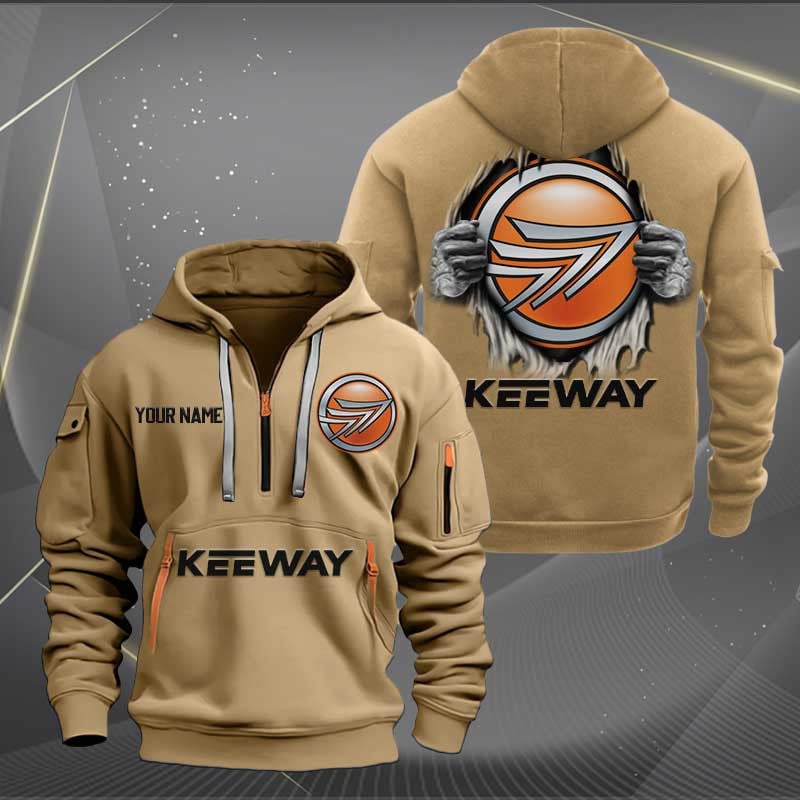 Sportswearmerch Keeway Motorcycles Personalized Half Zip Hoodie For Fan