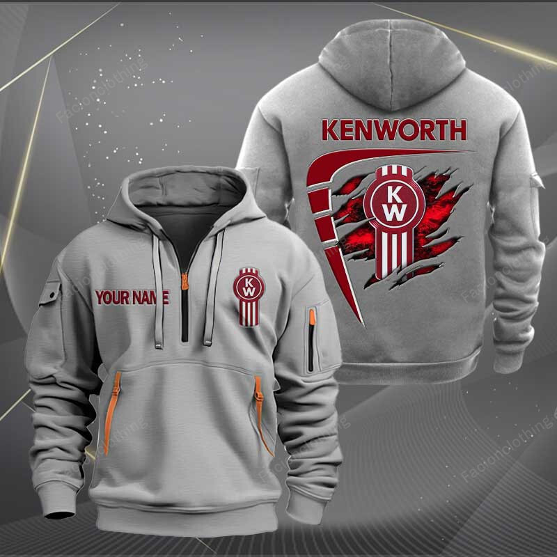 Sportswearmerch Kenworth Car Personalized Half Zip Hoodie For Fan