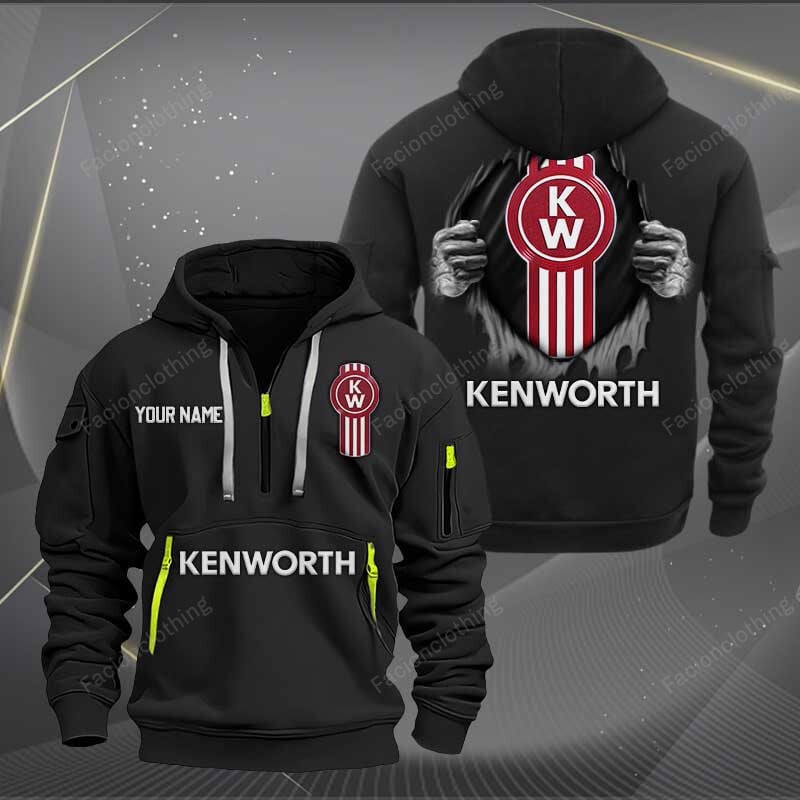 Sportswearmerch Kenworth Car Personalized Half Zip Hoodie For Fan