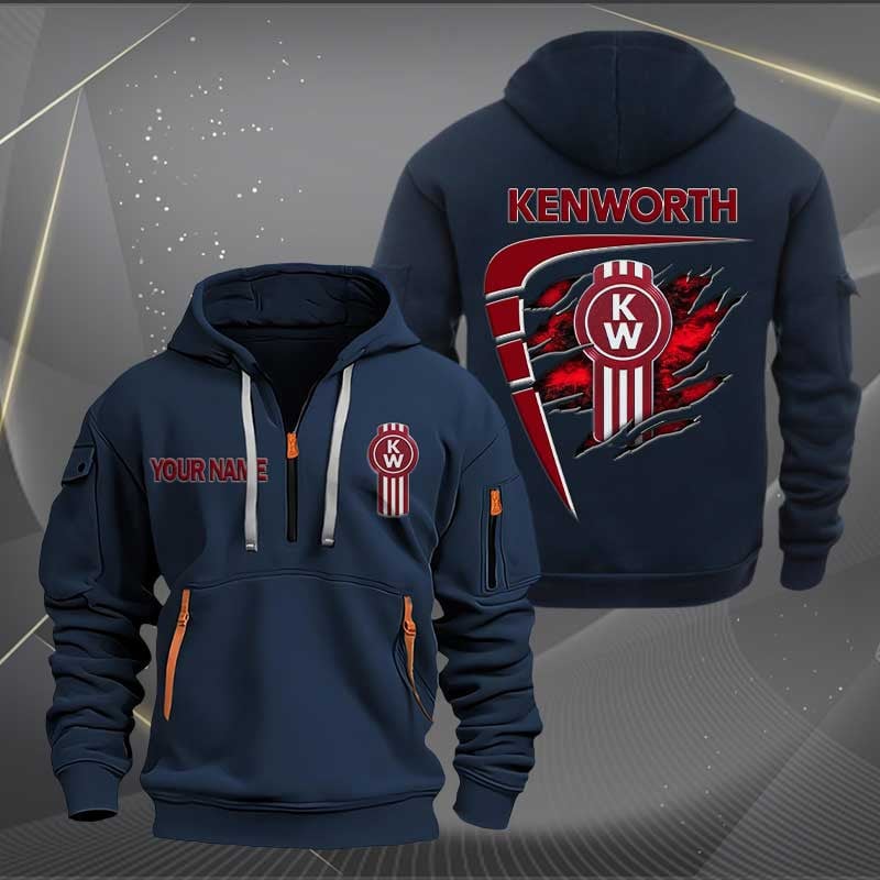 Sportswearmerch Kenworth Car Personalized Half Zip Hoodie For Fan