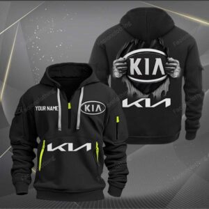 Sportswearmerch Kia Car Personalized Half Zip Hoodie For Fan