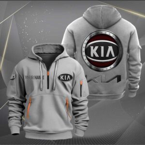 Sportswearmerch Kia Car Personalized Half Zip Hoodie For Fan