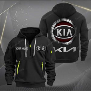 Sportswearmerch Kia Car Personalized Half Zip Hoodie For Fan