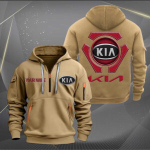 Sportswearmerch Kia Car Personalized Half Zip Hoodie For Fan