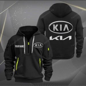 Sportswearmerch Kia Car Personalized Half Zip Hoodie For Fan