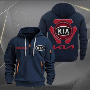 Sportswearmerch Kia Car Personalized Half Zip Hoodie For Fan