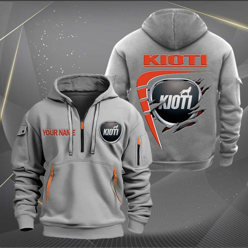 Sportswearmerch Kioti Tractor Personalized Half Zip Hoodie For Fan