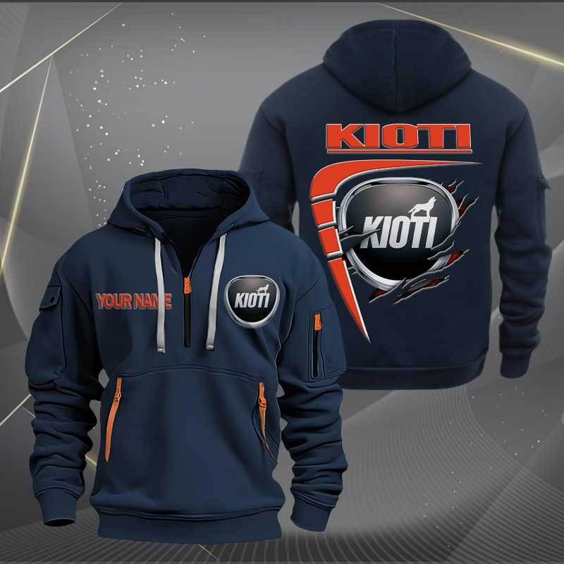 Sportswearmerch Kioti Tractor Personalized Half Zip Hoodie For Fan