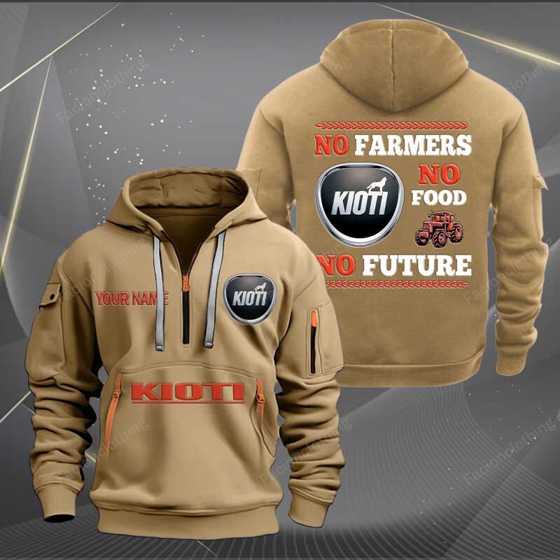 Sportswearmerch Kioti Tractor Personalized Half Zip Hoodie For Fan