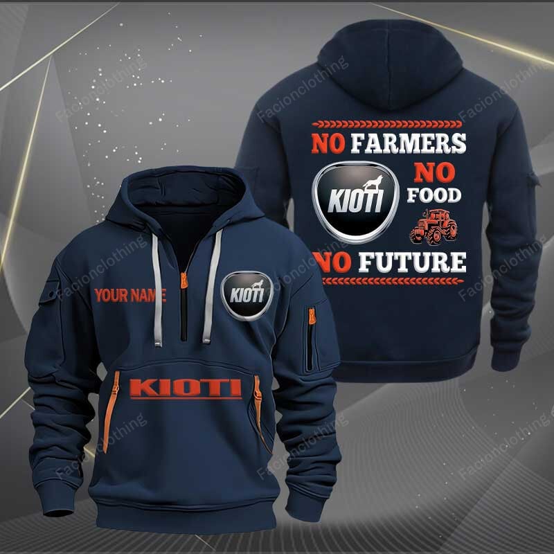 Sportswearmerch Kioti Tractor Personalized Half Zip Hoodie For Fan
