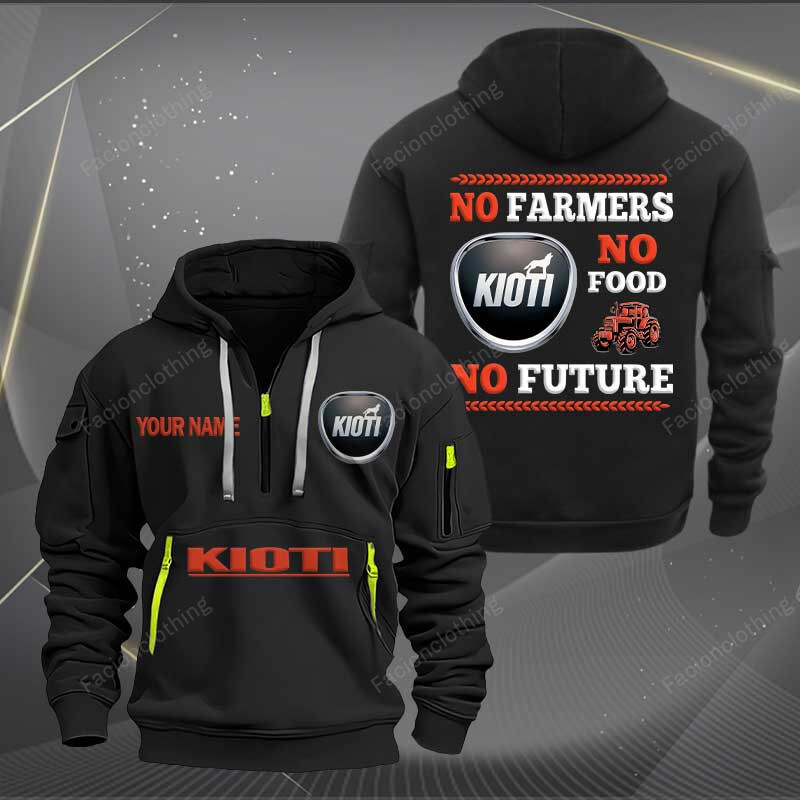 Sportswearmerch Kioti Tractor Personalized Half Zip Hoodie For Fan