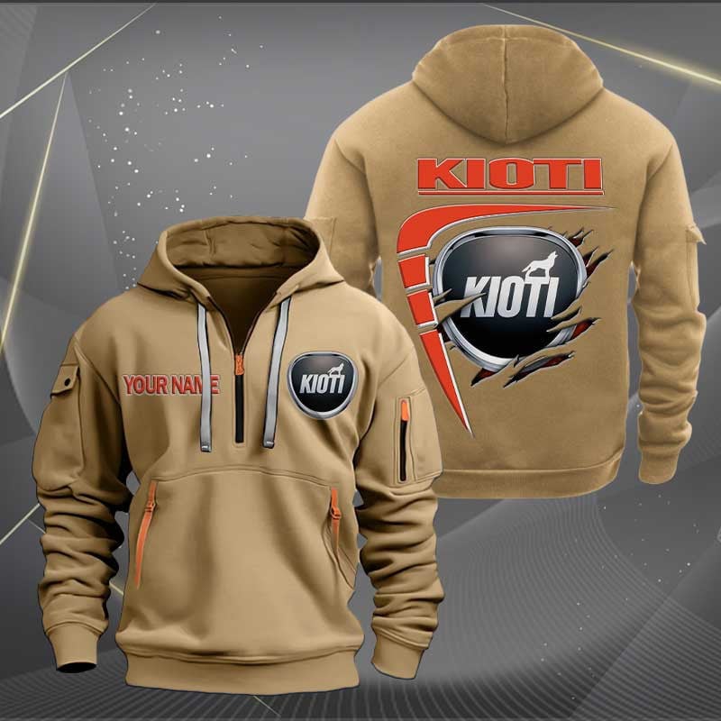 Sportswearmerch Kioti Tractor Personalized Half Zip Hoodie For Fan