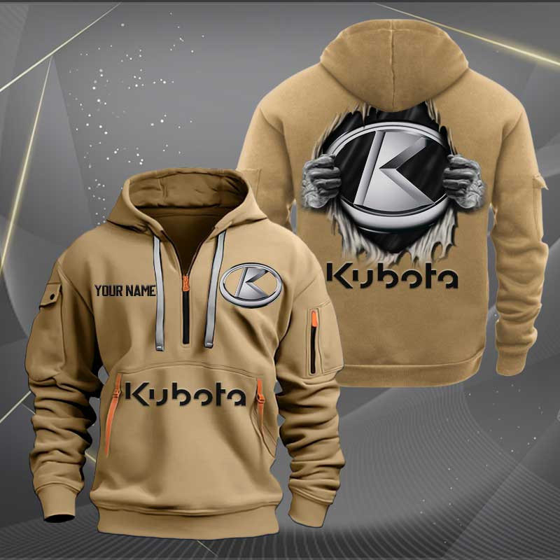 Sportswearmerch Kubota Tractor Personalized Half Zip Hoodie For Fan