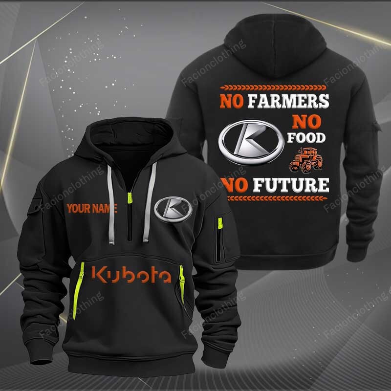 Sportswearmerch Kubota Tractor Personalized Half Zip Hoodie For Fan