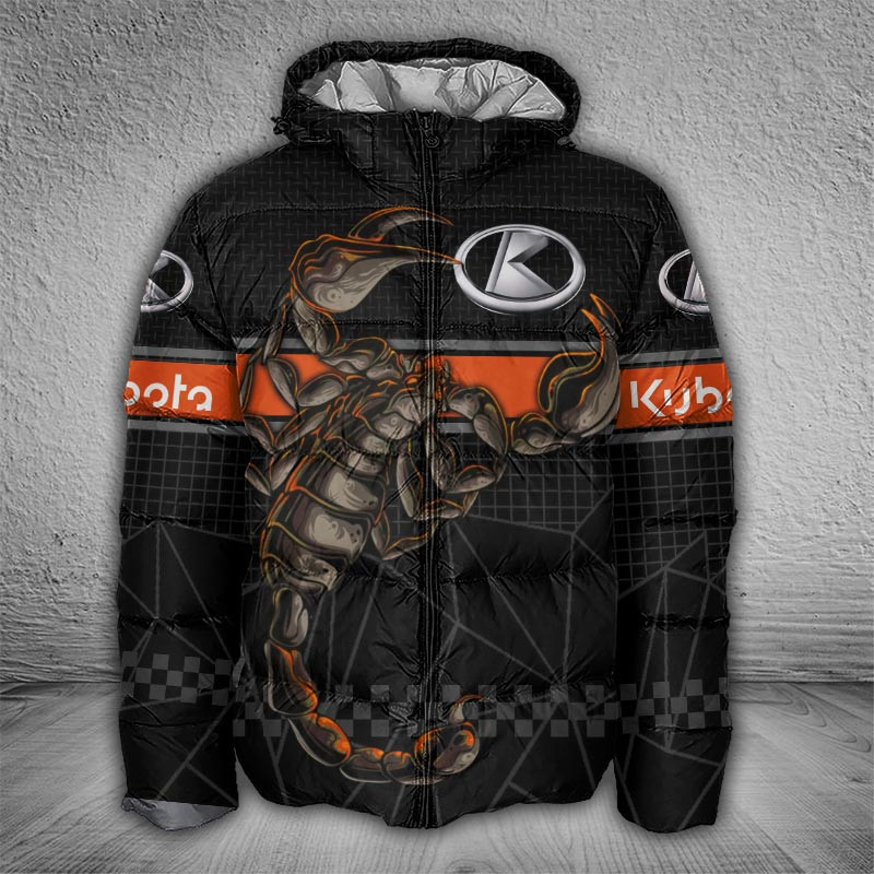 Sportswearmerch Kubota Tractor Puffer Jacket For Fan