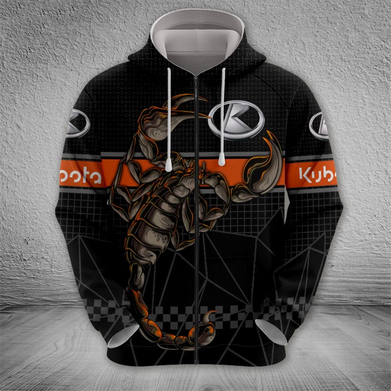 Sportswearmerch Kubota Tractor Zip Hoodie For Fan