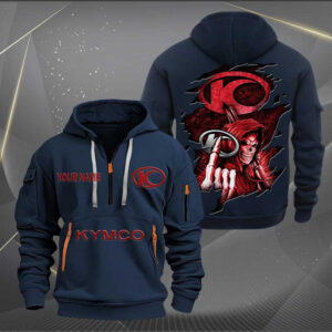 Sportswearmerch Kymco Motorcycle Personalized Half Zip Hoodie For Fan