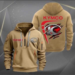 Sportswearmerch Kymco Motorcycle Personalized Half Zip Hoodie For Fan