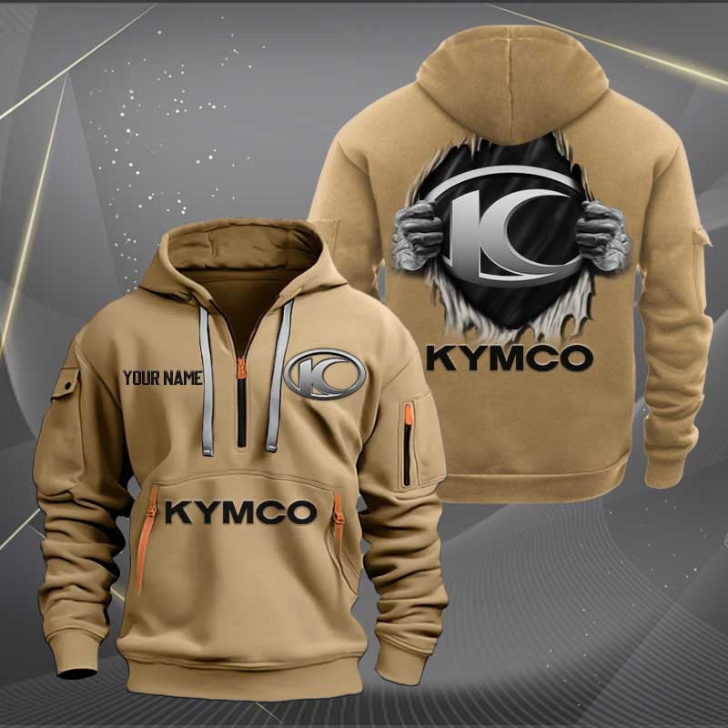 Sportswearmerch Kymco Motorcycles Personalized Half Zip Hoodie For Fan