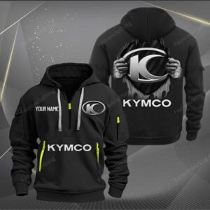Sportswearmerch Kymco Motorcycles Personalized Half Zip Hoodie For Fan