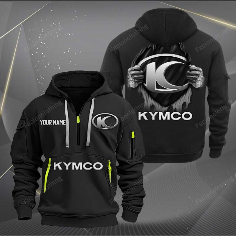 Sportswearmerch Kymco Motorcycles Personalized Half Zip Hoodie For Fan