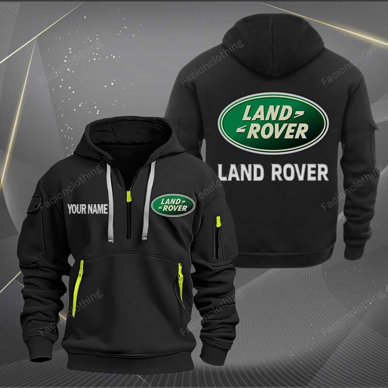 Sportswearmerch Land-Rover Car Personalized Half Zip Hoodie For Fan