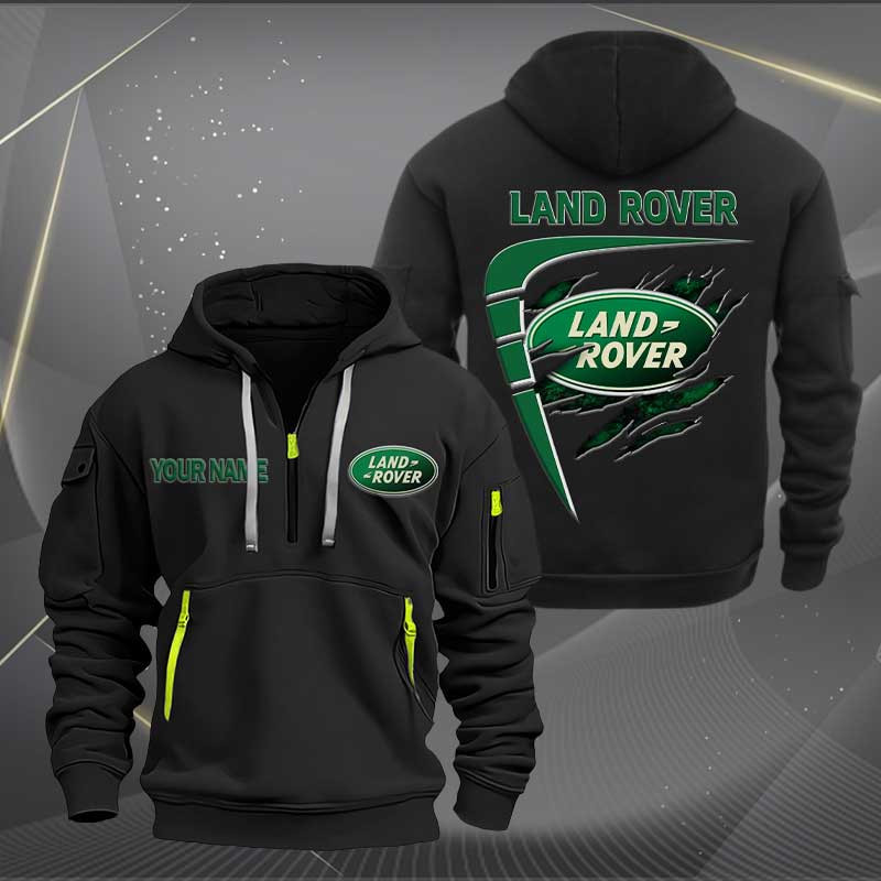 Sportswearmerch Land-Rover Car Personalized Half Zip Hoodie For Fan