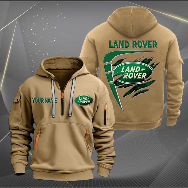Sportswearmerch Land-Rover Car Personalized Half Zip Hoodie For Fan