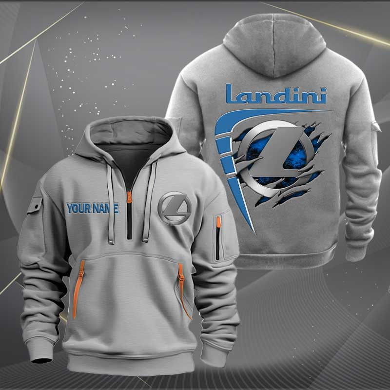 Sportswearmerch Landini Tractor Personalized Half Zip Hoodie For Fan