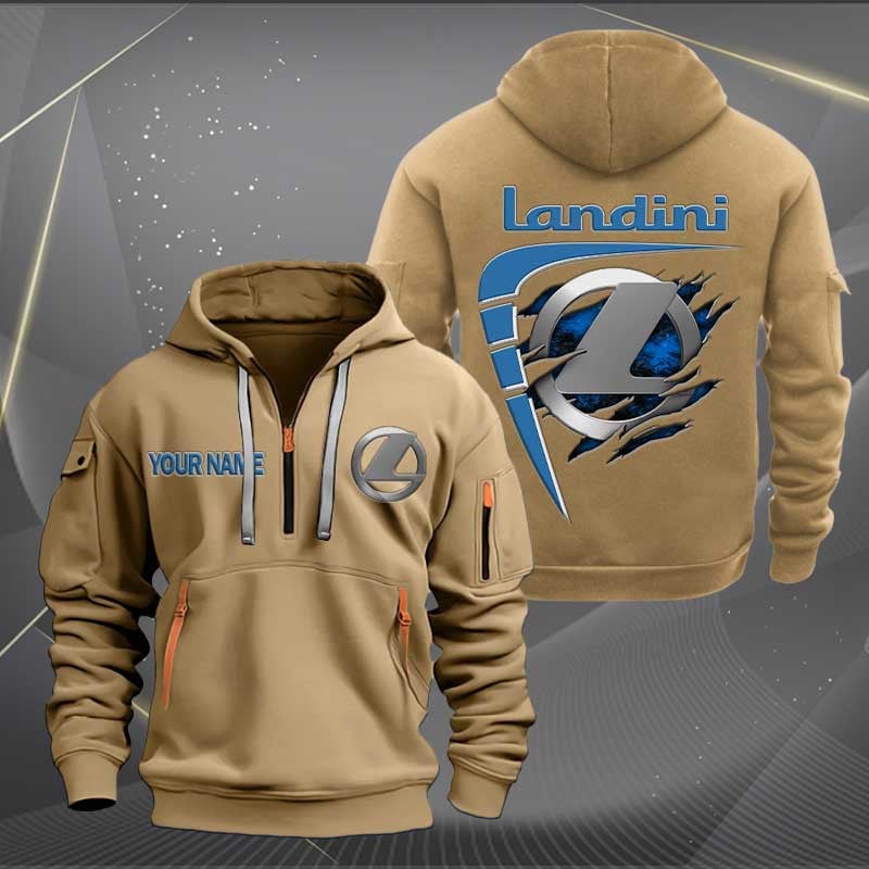Sportswearmerch Landini Tractor Personalized Half Zip Hoodie For Fan