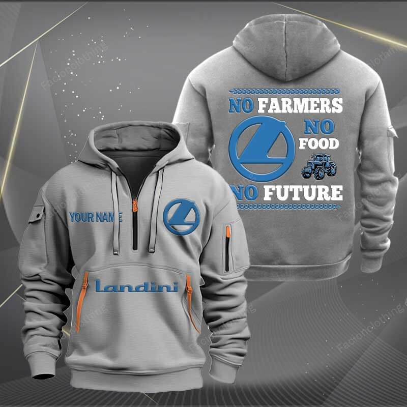 Sportswearmerch Landini Tractor Personalized Half Zip Hoodie For Fan