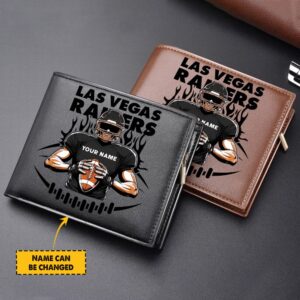 Sportswearmerch Las Vegas Raiders NFL Personalized Men Wallet For Fan