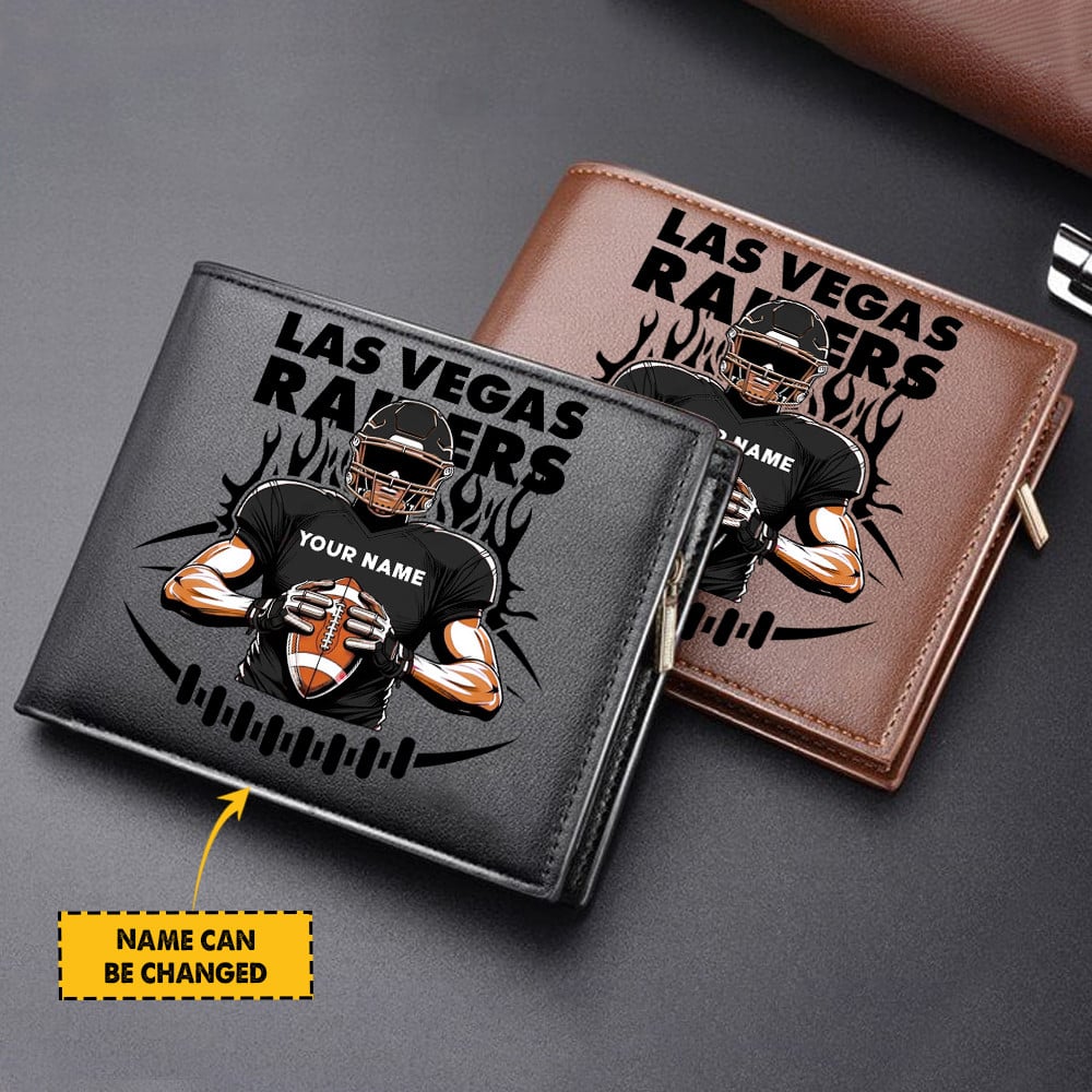 Sportswearmerch Las Vegas Raiders NFL Personalized Men Wallet For Fan