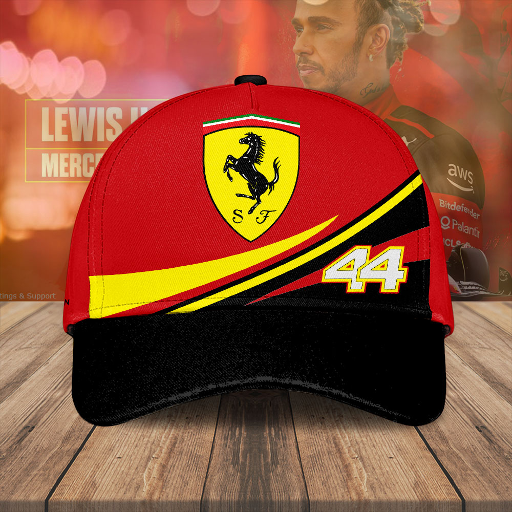 Sportswearmerch Lewis Hamilton F1 F1 x Scuderia Ferrari Car Classic Cap Gift For Fan